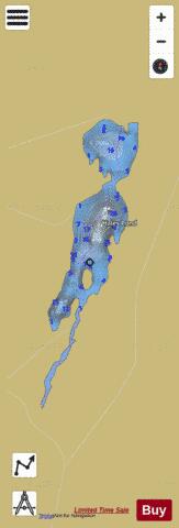 Hales Pond depth contour Map - i-Boating App