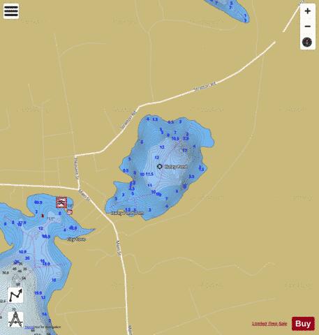 Haley Pond depth contour Map - i-Boating App