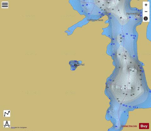 Hill Pond depth contour Map - i-Boating App