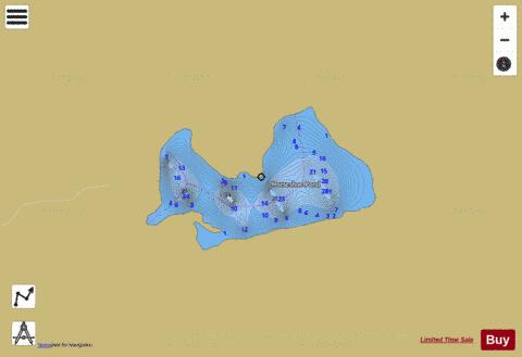 Horseshoe Pond depth contour Map - i-Boating App