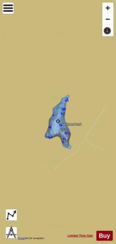 Jackson Pond depth contour Map - i-Boating App
