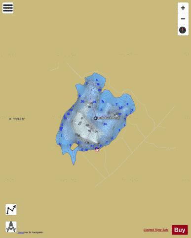 Jacob Buck Pond depth contour Map - i-Boating App