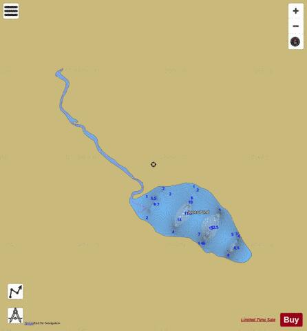Jones Pond depth contour Map - i-Boating App