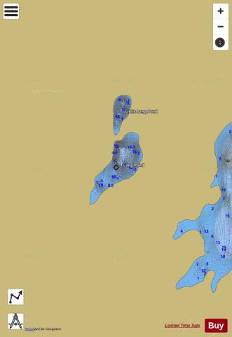 Lang Pond depth contour Map - i-Boating App