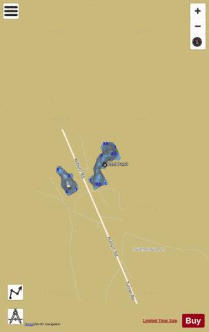 Lard Pond depth contour Map - i-Boating App