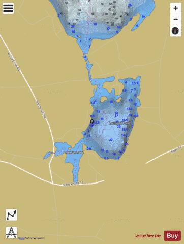 Lermond Pond depth contour Map - i-Boating App