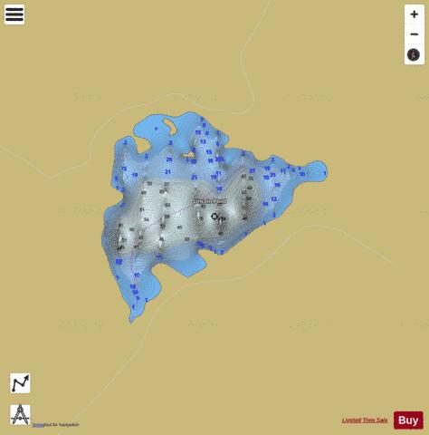 Lincoln Pond depth contour Map - i-Boating App