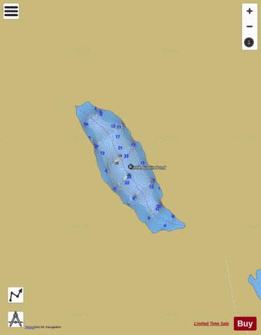 Little Austin Pond depth contour Map - i-Boating App