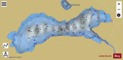 Little Big Wood Pond depth contour Map - i-Boating App