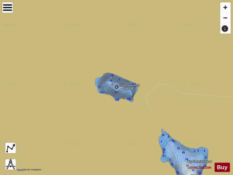 Little Dimmick Pond depth contour Map - i-Boating App
