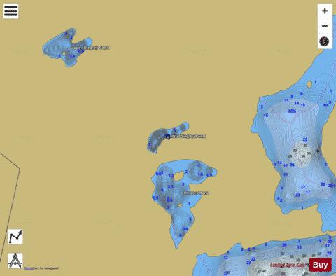 Little Dingley Pond depth contour Map - i-Boating App