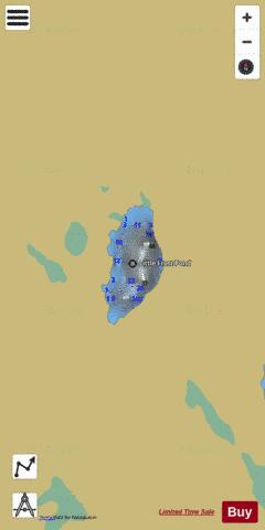 Little Frost Pond depth contour Map - i-Boating App