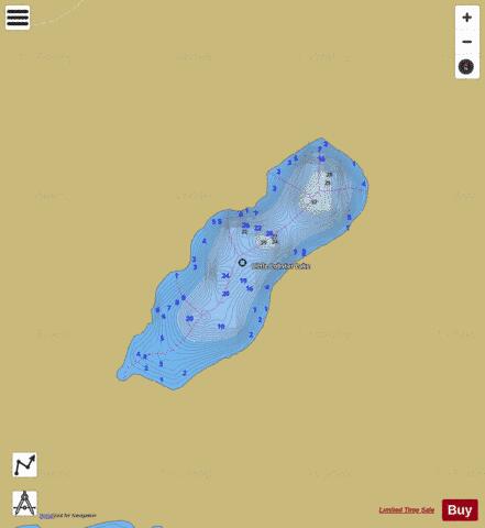 Little Lobster Lake depth contour Map - i-Boating App