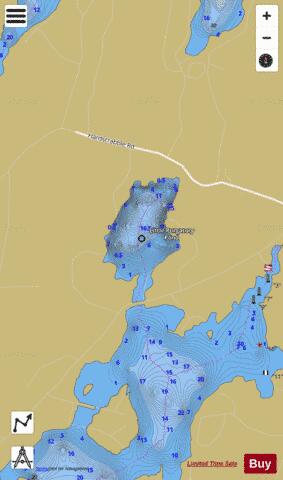 Little Purgatory Pond depth contour Map - i-Boating App
