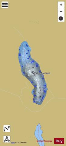 Little Wilson Pond depth contour Map - i-Boating App