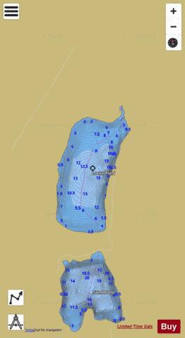 Locke Pond depth contour Map - i-Boating App