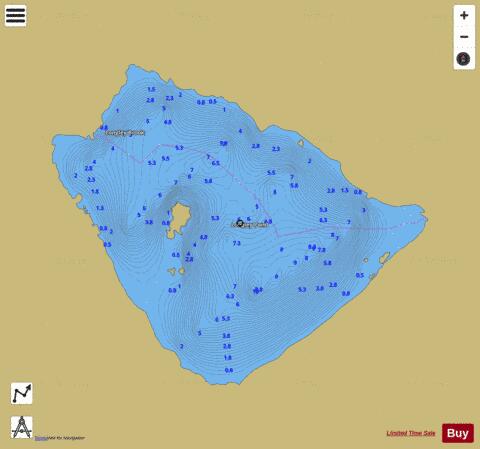 Longley Pond depth contour Map - i-Boating App