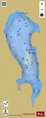Love Lake depth contour Map - i-Boating App