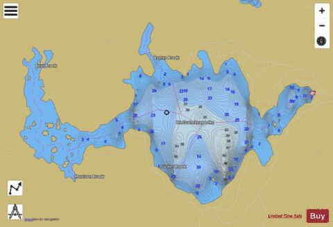 Meduxnekeag Lake depth contour Map - i-Boating App