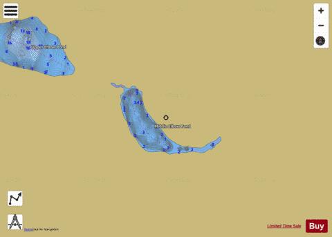 Middle Elbow Pond depth contour Map - i-Boating App