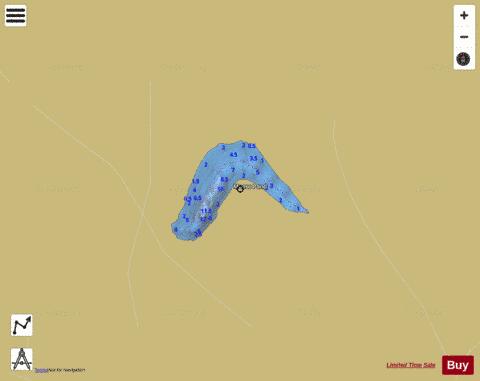 Moose Pond depth contour Map - i-Boating App