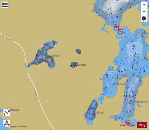 Mud Ponds depth contour Map - i-Boating App