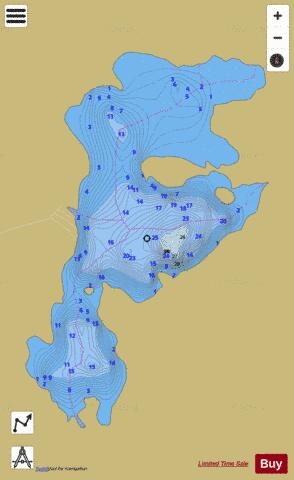 Narraguagus Lake depth contour Map - i-Boating App