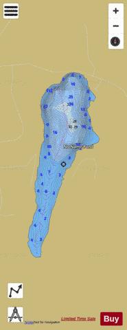 No Name Pond depth contour Map - i-Boating App