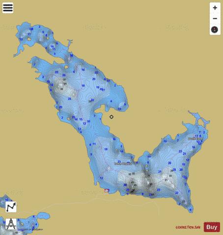 Lake Onawa depth contour Map - i-Boating App