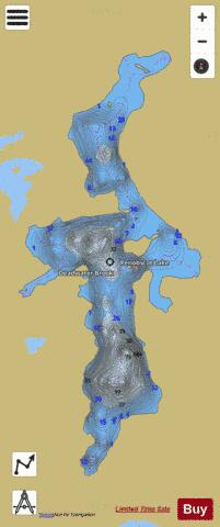 Penobscot Lake depth contour Map - i-Boating App