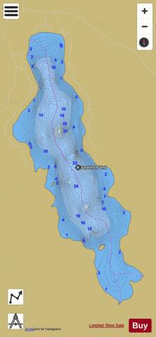 Plunkett Pond depth contour Map - i-Boating App