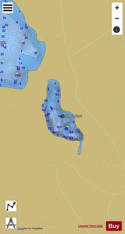 Pughole Pond depth contour Map - i-Boating App