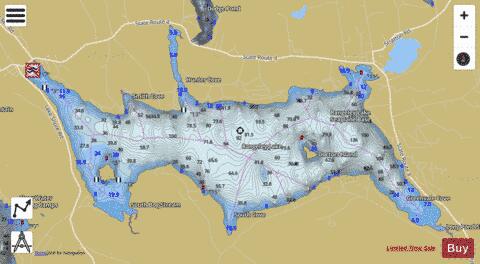 Rangeley Lake depth contour Map - i-Boating App