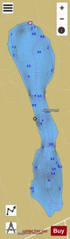 Ripley Pond depth contour Map - i-Boating App