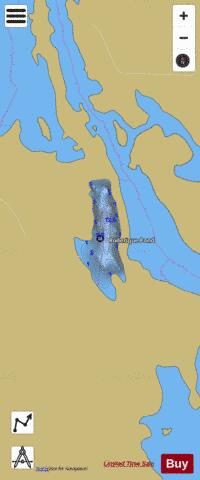 Roderique Pond depth contour Map - i-Boating App