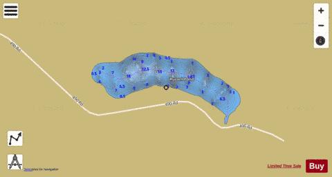 Russell Pond depth contour Map - i-Boating App