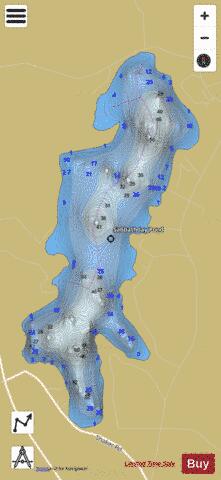 Sabbathday Pond depth contour Map - i-Boating App