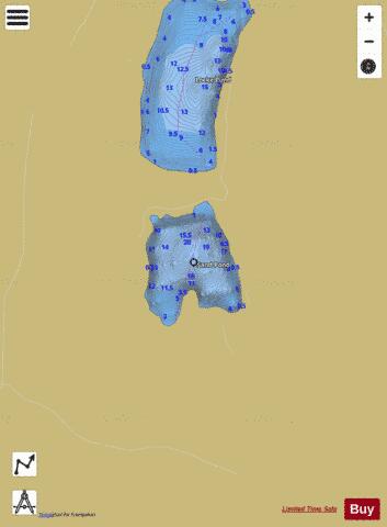 Sand Pond depth contour Map - i-Boating App