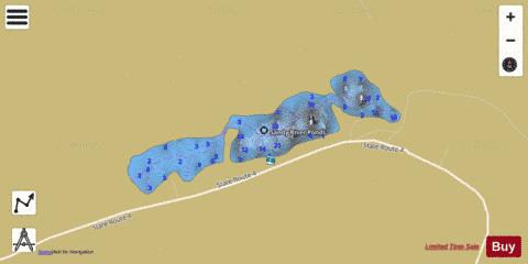 Sandy River Ponds depth contour Map - i-Boating App