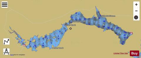 Seboomook Lake depth contour Map - i-Boating App