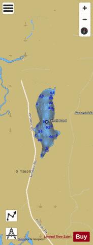 Sewell Pond depth contour Map - i-Boating App