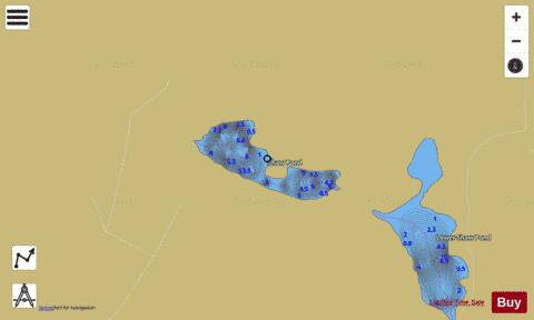 Shaw Pond depth contour Map - i-Boating App
