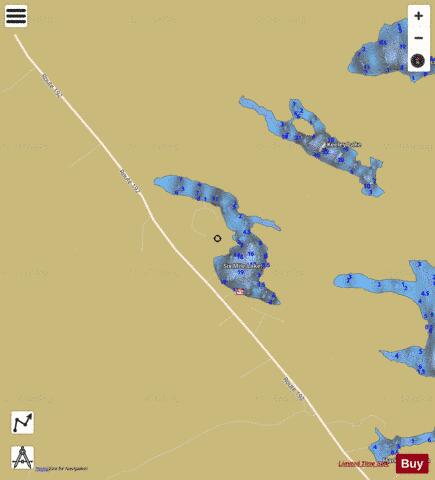 Six Mile Lake depth contour Map - i-Boating App