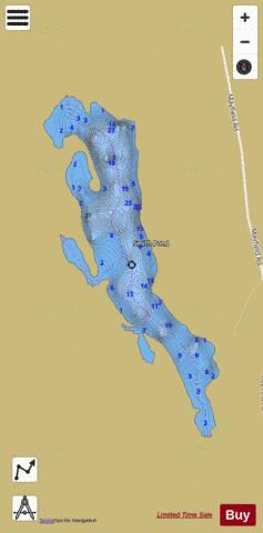 Smith Pond depth contour Map - i-Boating App
