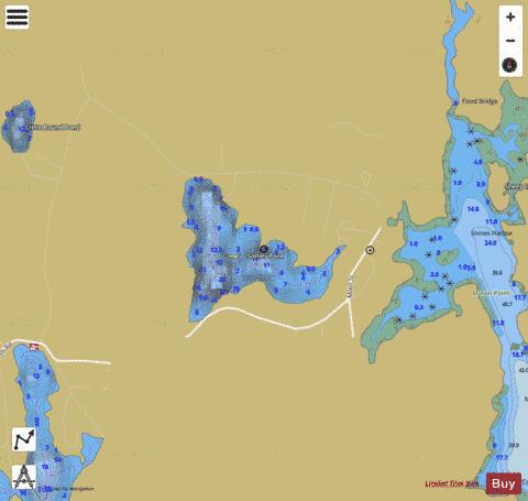 Somes Pond depth contour Map - i-Boating App