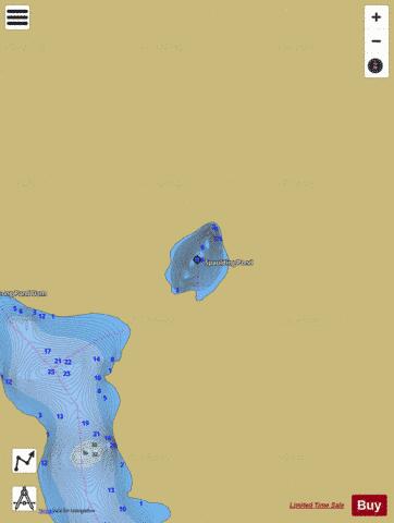 Spaulding Pond depth contour Map - i-Boating App