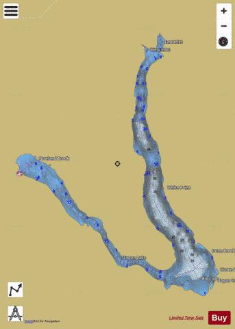 Scopan Lake depth contour Map - i-Boating App