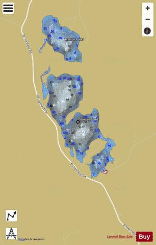 Stanley Pond depth contour Map - i-Boating App