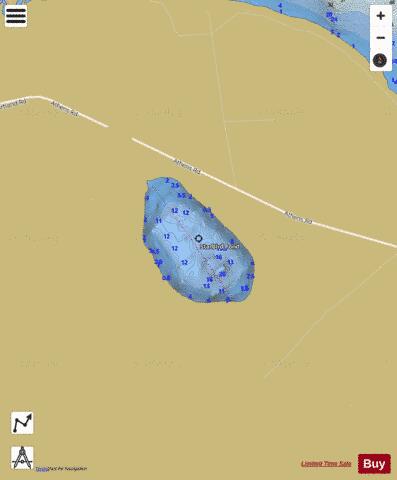 Starbird Pond depth contour Map - i-Boating App