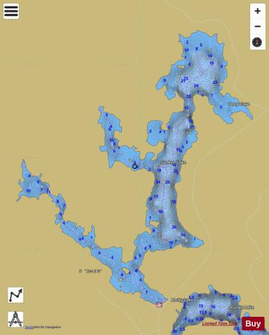 Sunken Lake depth contour Map - i-Boating App